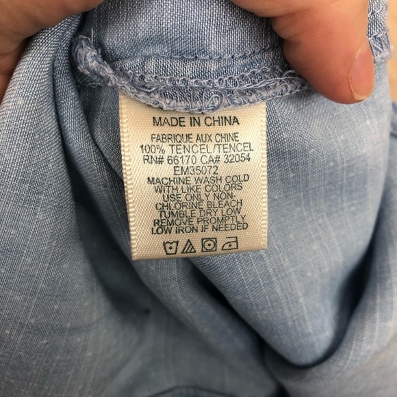 Cloth and Stone Sleeveless Chambray Top XS - Picture 6 of 6